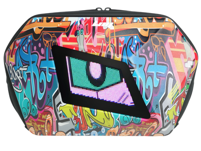 Smart LED Display Riding Crossbody Bag Graffiti Style