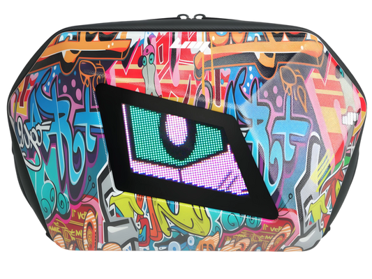 Smart LED Display Riding Crossbody Bag Graffiti Style