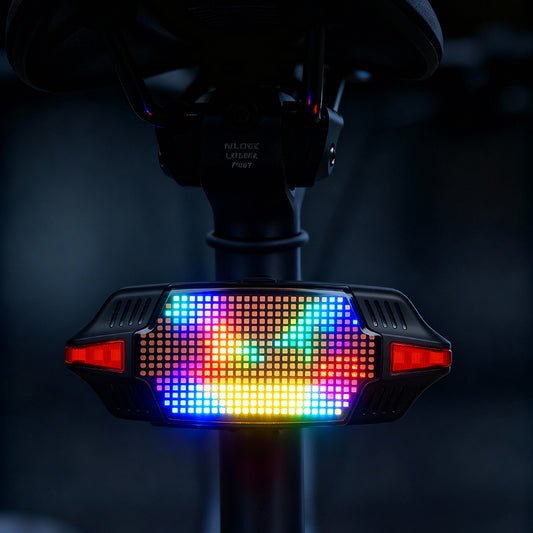 Guardian smart LED bike taillight red LED pattern display active night cycling safety
