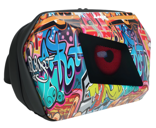 Smart LED Display Riding Crossbody Bag Graffiti Style