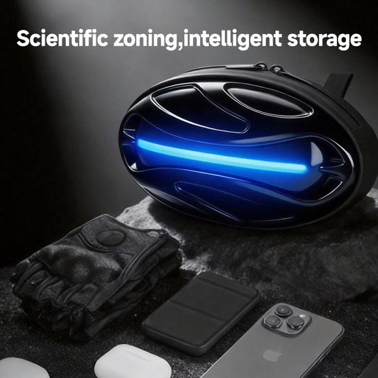SCT-2 smart LED riding bag waterproof shell and turn signal indicator detail