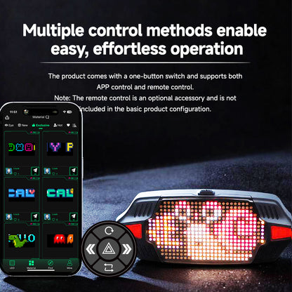 Guardian smart LED taillight DIY programmable display pattern options via app