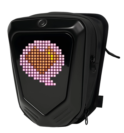 SCT-4 smart LED scooter bag USB charging port and battery life detail