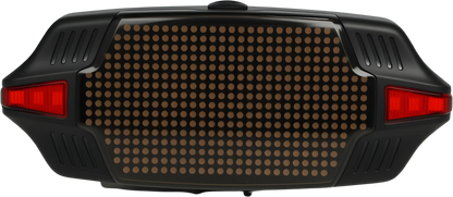 Guardian smart LED taillight front panel view showing full dot-matrix LED grid with dual red side lights